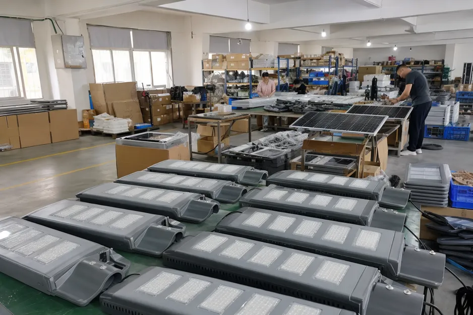 JXSOL solar lighting factory in Guzhen Town, Zhongshan, Guangdong