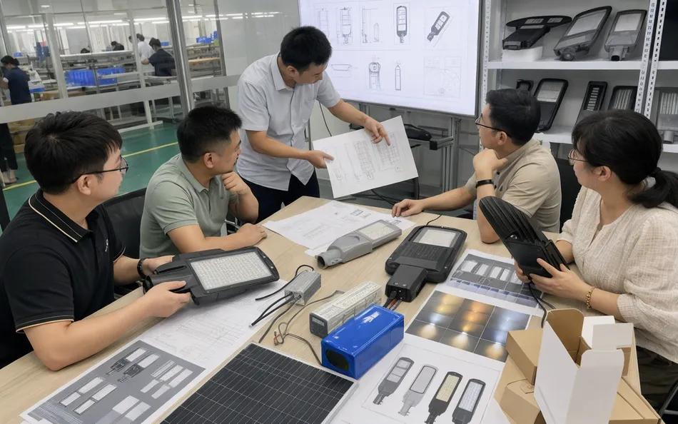 JXSOL engineering team conducting OEM/ODM specification review