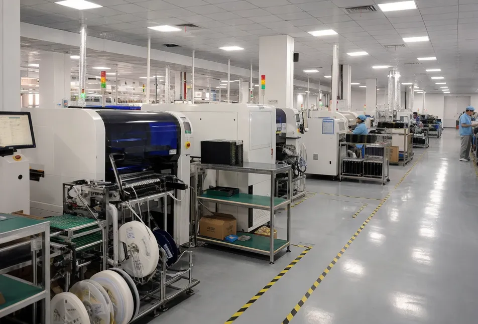 JXSOL production lines in Guzhen Town factory with automated SMT assembly equipment
