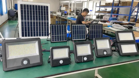 Solar flood and security lighting with PIR motion sensor variants