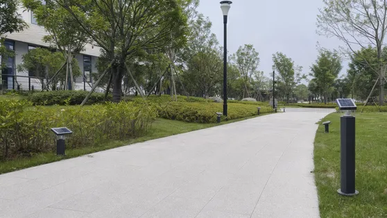 Solar pathway walkway and bollard lighting for campus and park applications