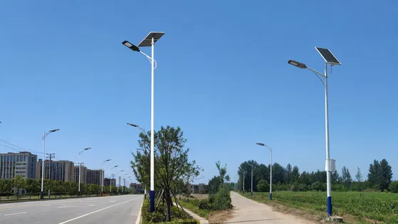 Solar street and roadway lighting fixtures for urban and rural road projects