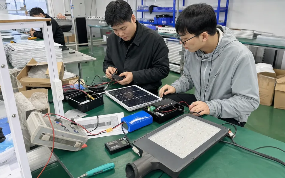 OEM and ODM solar lighting system configuration at JXSOL factory