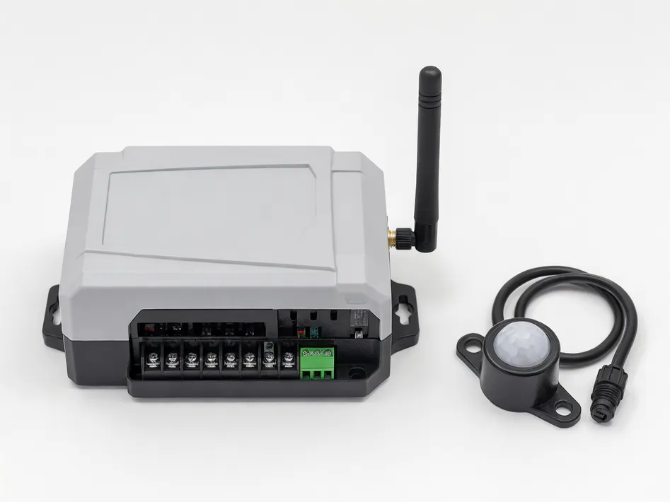 Smart solar lighting controller with sensor and IoT communication module