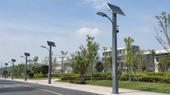 Smart solar poles — pole-integrated solar lighting system for urban streetscape and campus infrastructure