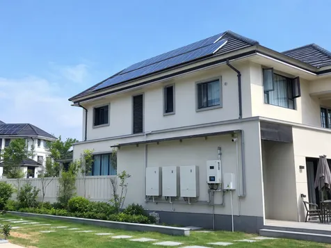 Villa development with residential battery storage installation