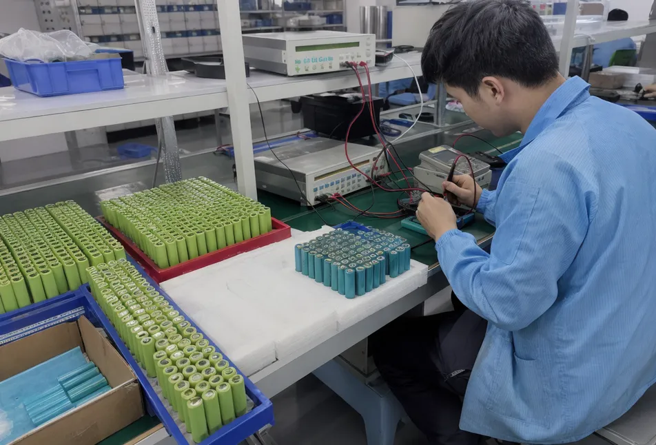 Battery cell resistance matching and sorting at JXSOL testing lab
