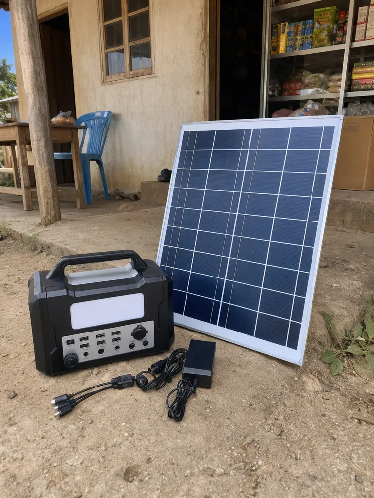 Solar battery and panel kit for off-grid rural markets