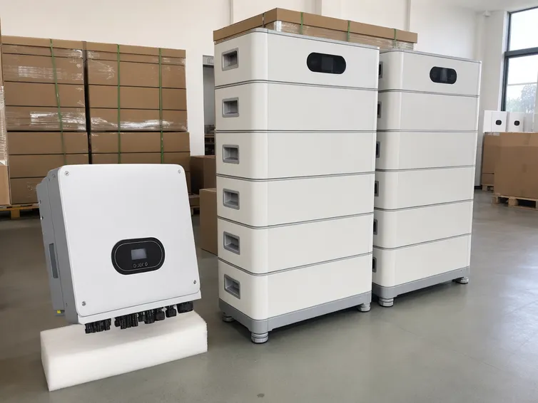 Bundled solar panel inverter and stackable battery package for resellers
