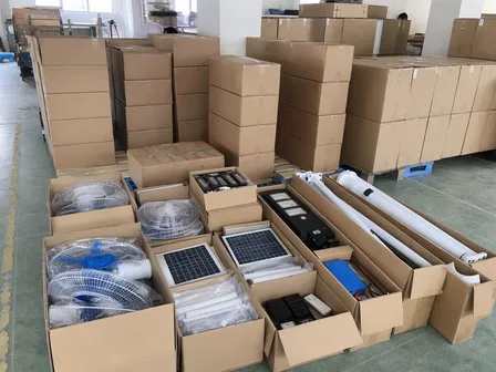 Mixed solar catalog shipment combining solar fans and solar street lighting products