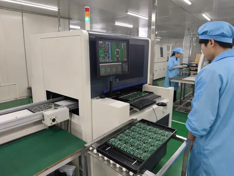 Automated optical inspection on SMT assembly line for solar light control boards