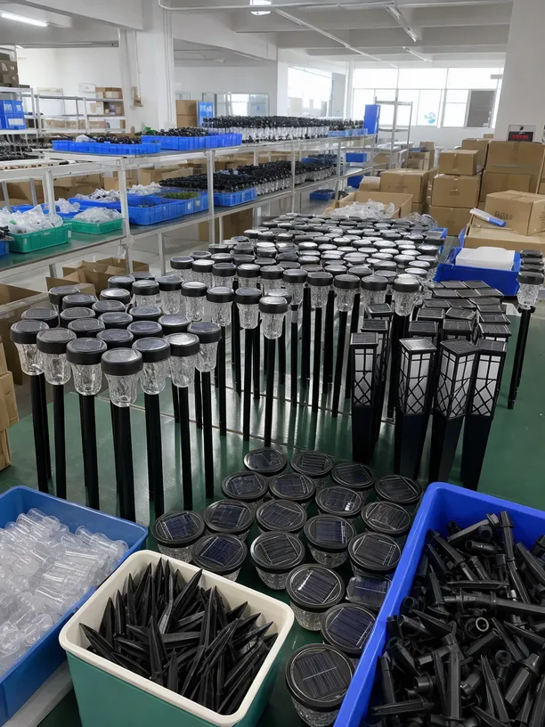 Solar garden stake lights and lawn lights manufactured by JXSOL for retail distribution