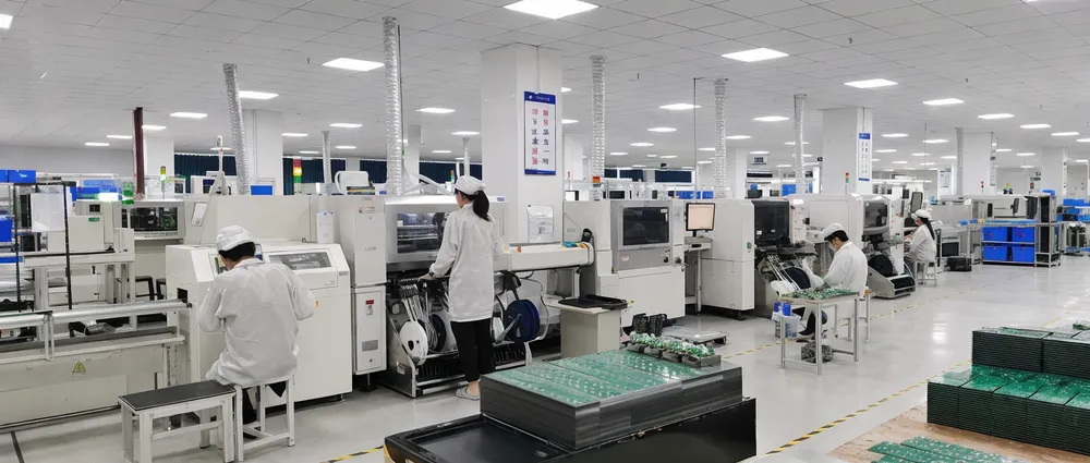 JXSOL 12,000 m² solar lighting factory in Guzhen Town, Zhongshan with automated SMT assembly lines
