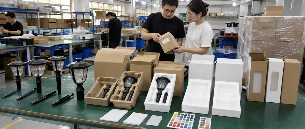 OEM private-label solar yard light packaging and branding options
