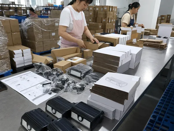 Custom private label packaging for solar driveway lights OEM orders