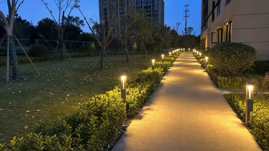 Consistent color temperature across a solar walkway light installation run