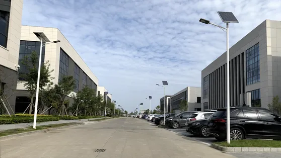 Commercial solar street lights for business parks and private roads