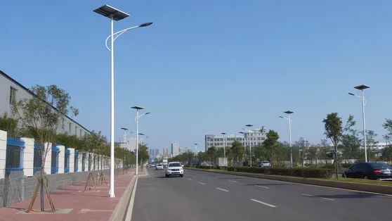 Solar road lights for arterial and collector roads