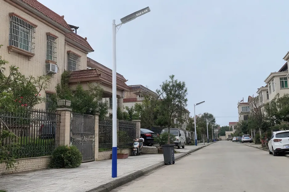 JXSOL standard solar street light installed on residential road