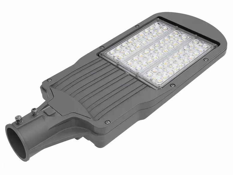 High-efficiency LED fixture with precision optics for split solar street light systems