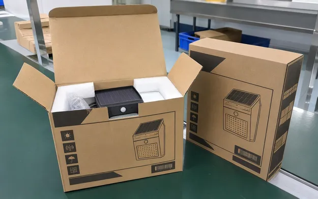 Private-label branded packaging for OEM solar porch light programs